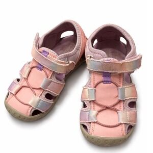 Harper Canyon Girls Pink Purple Iridescent Closed Toe Water Sandals Size 12